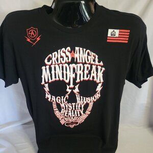 Criss Angel ' Skull Mindfreak ' 2009 Front Print T-shirt (L)